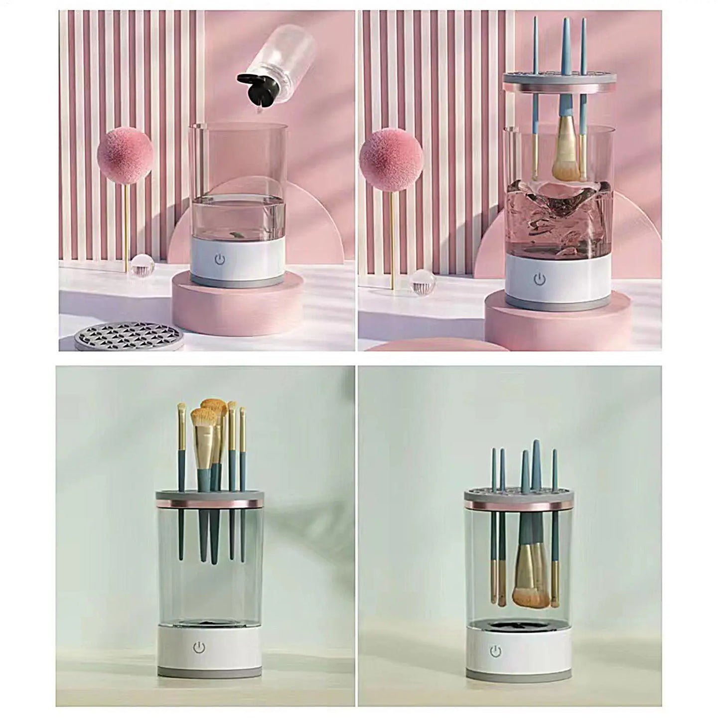 Makeup Brush Cleaner USB Deep Cleaning Beauty Tools Quiet Make Up Brushes Cleaning Tools for Contour Eyeshadow Salon Home Daily