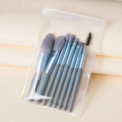 8PCS Macaron Makeup Brushes Set Eye Shadow Foundation Women Cosmetic Brush DIY Blush Powder Blending Beauty Soft Make Up Tools
