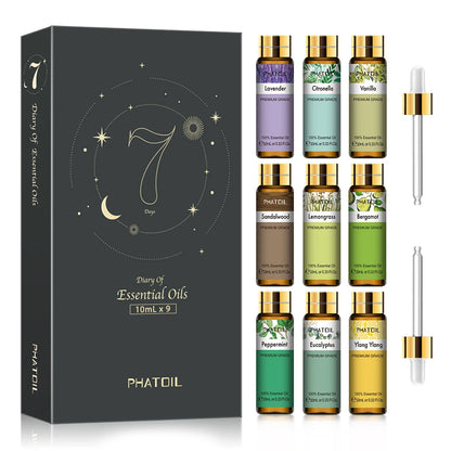 9pcs Essential Oils Set 10ml Pure Natural Gift Set Kit for HumidifIer Diffuser Candles making DIY Soap Aroma Oil for Skin Care