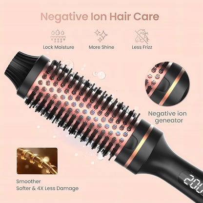 10   Hair Curler Ceramic Curling Iron Anti Scald Double PTC For Women Hot Brush Travel Fast Heating Heated Brush Thermal Brush