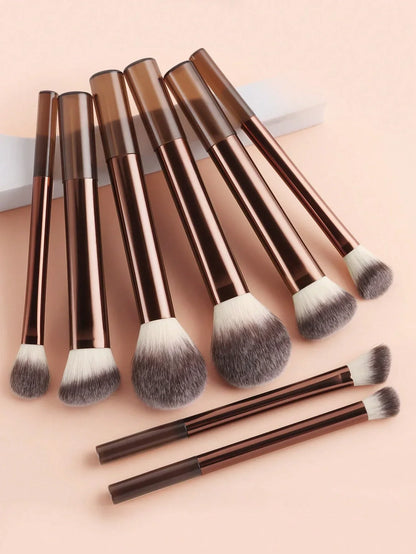 12pcs Makeup Brush Kit Soft Synthetic Hair Make Up Brushes Foundation Blush Eyeshadow Cosmetic Makeup Tools