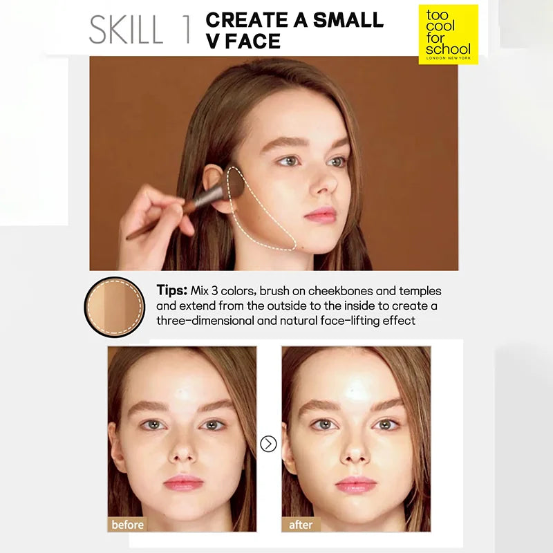 K-Beauty Smooth Matte Contour Palette + Brush