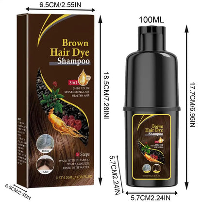 Hair Color Shampoo Black Hair Dye Covering White Hair Shampoo Hair Dye Shampoo Darkening Hair Shampoo Wine Red, Brown, Silver