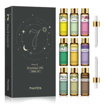 9pcs Essential Oils Set 10ml Pure Natural Gift Set Kit for HumidifIer Diffuser Candles making DIY Soap Aroma Oil for Skin Care