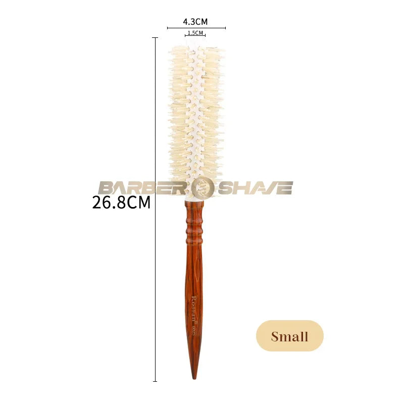 3 Size Salon Hair Curls Brush Antistatic Wooden Hair Round Brush For Hairdressing Nylon And Bamboo Fibre Barber Brushes