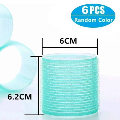 Self-Grip Hair Rollers Heatless Hair Curlers No Heat Hair Bang Volume Self-adhesive Hook &amp Loop DIY Styling Tool Random Color