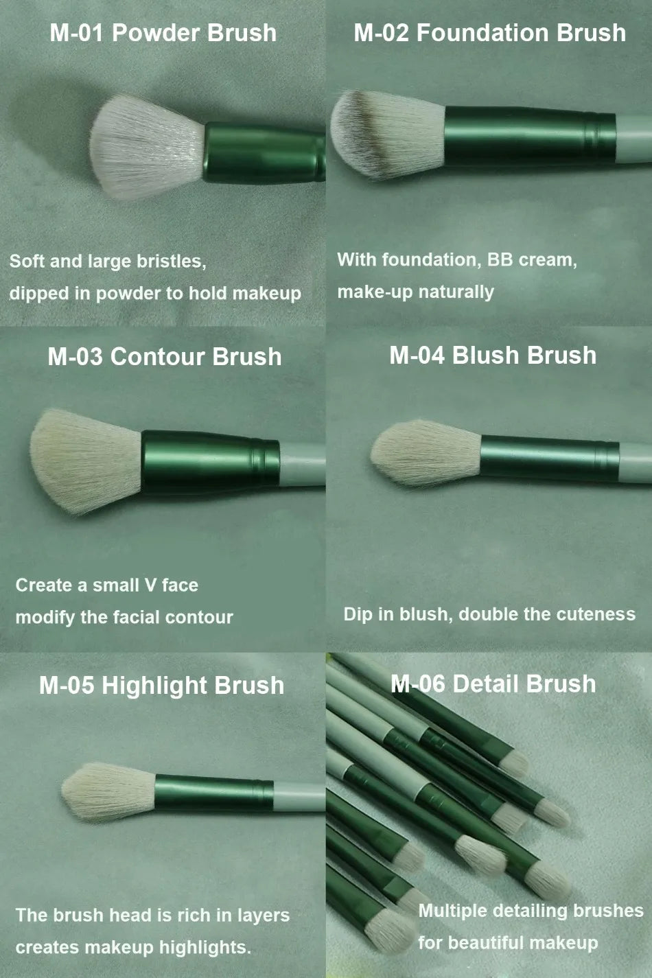 10/13PCS Makeup Brushes Set Eye Shadow Foundation Women Cosmetic Brush Eyeshadow Blush Beauty Soft Tools Bag Makeup Brush Set