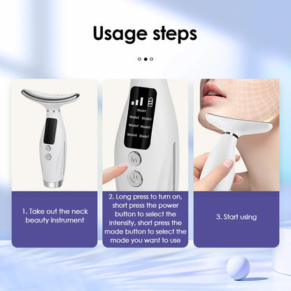 7-Color LED Photon Skin Tightening Neck & Face Massager