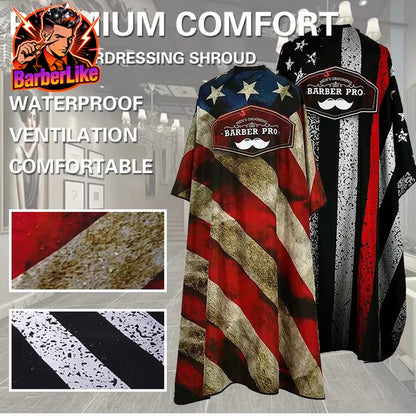 Barbershop Hairdressing Coat Waterproof Adjustable Gown Anti-static Buckle Haircut Cloth Barber Cape Tool