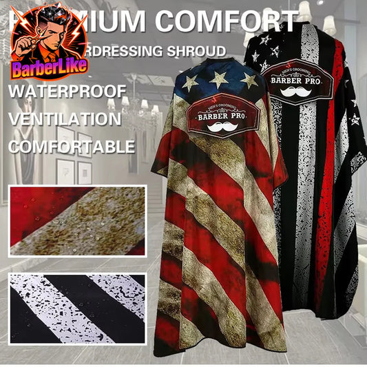 Barbershop Hairdressing Coat Waterproof Adjustable Gown Anti-static Buckle Haircut Cloth Barber Cape Tool