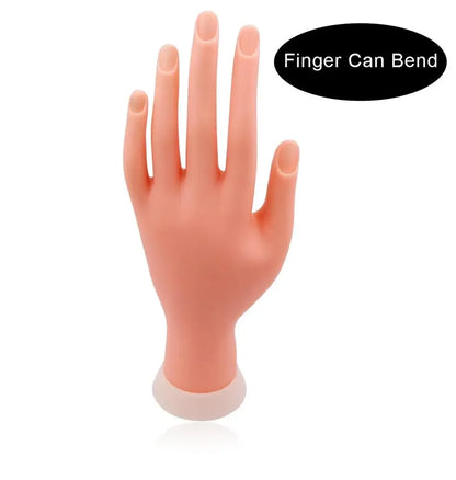 Nail Art Training Fake Hand Display False Tips UV Gel Polish Painting Tools Manicure  Practice Model