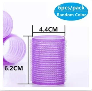Self-Grip Hair Rollers Heatless Hair Curlers No Heat Hair Bang Volume Self-adhesive Hook &amp Loop DIY Styling Tool Random Color