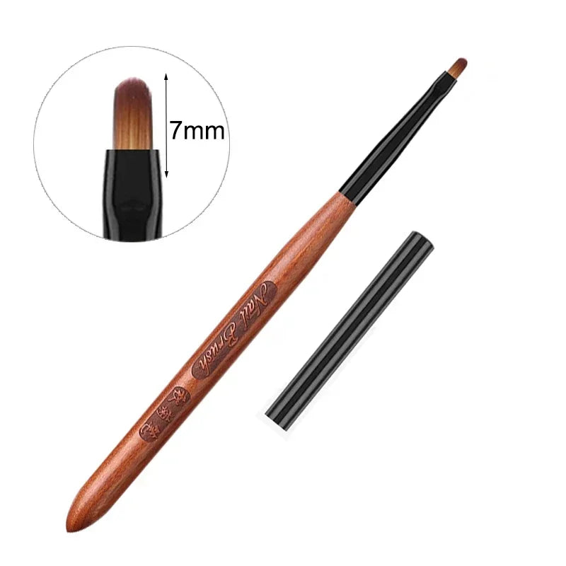 Nail Art Brush Sandalwood Lines Drawing Painting Phototherapy Gradient Sweeping Specific Pen UV Gel Liner Brush Manicure Tools