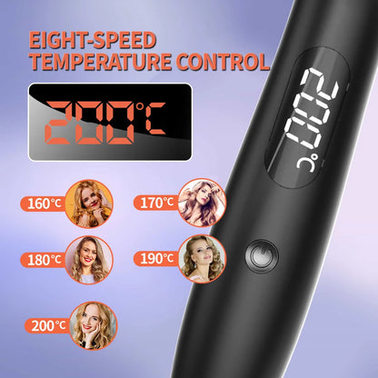 10   Hair Curler Ceramic Curling Iron Anti Scald Double PTC For Women Hot Brush Travel Fast Heating Heated Brush Thermal Brush