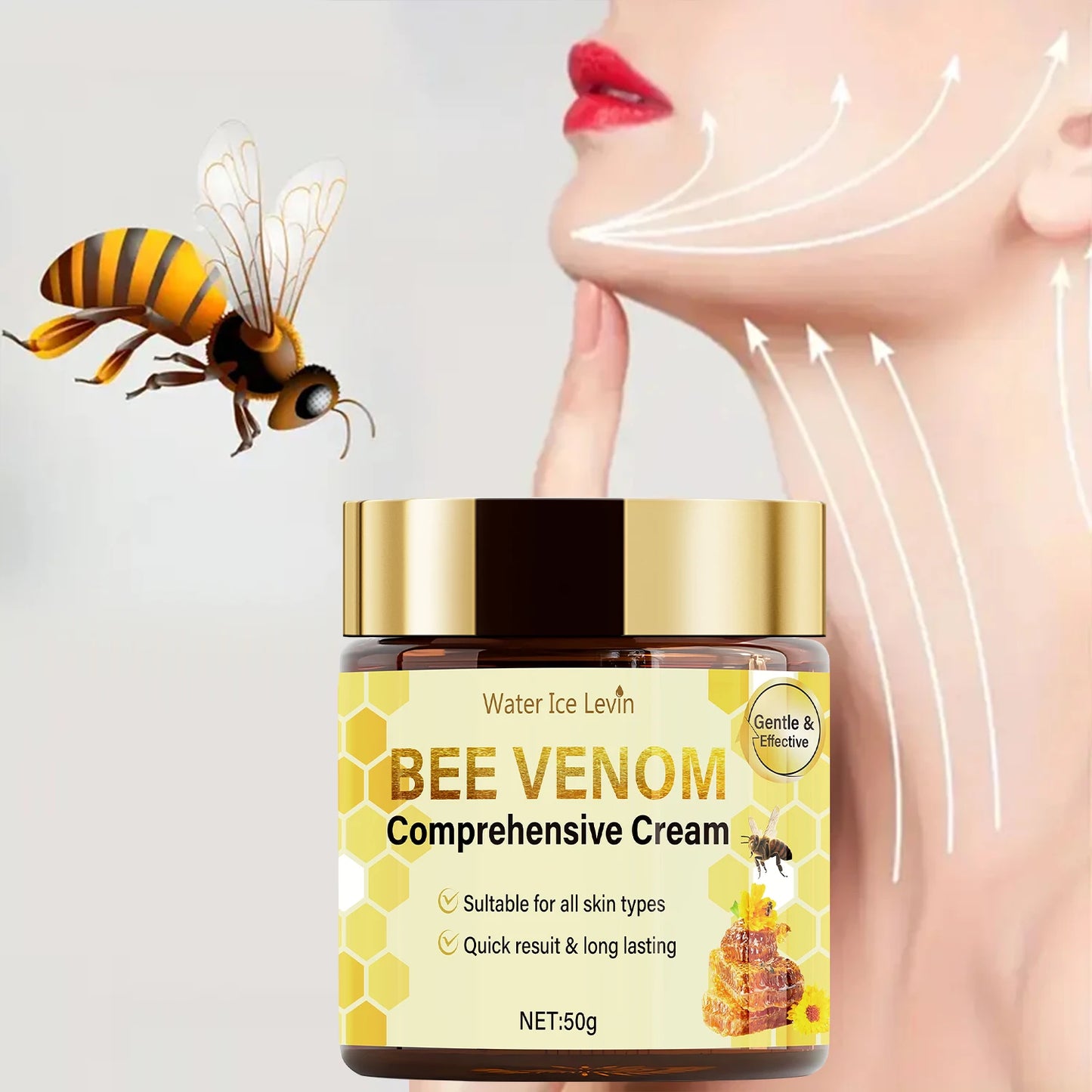 Bee Venom Comprehensive Cream. Lifting Firming Tightening Moisturizing. Quick Result Long Lasting. All Skin Types. 50g.