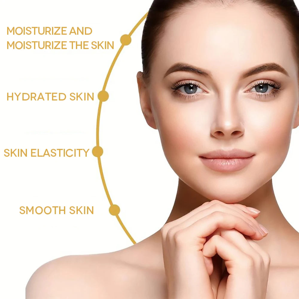 LGRAMER Gold Hyaluronic Acid Nicotinamide Face Essence Moisturize Replenishment Smooth Brighten Skin Care Firming Facial Serum