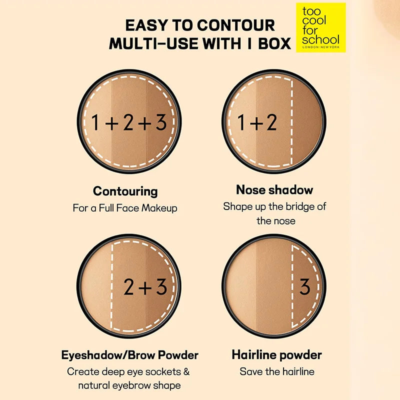 K-Beauty Smooth Matte Contour Palette + Brush