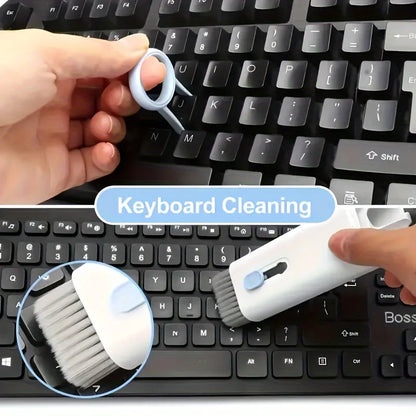 7-in-1 Portable Cleaning Kit: Keyboard, Earphone, Screen, Mini Brushes, Crevice Tool. Travel Gadget | Back to School Essentials