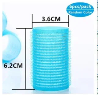 Self-Grip Hair Rollers Heatless Hair Curlers No Heat Hair Bang Volume Self-adhesive Hook &amp Loop DIY Styling Tool Random Color