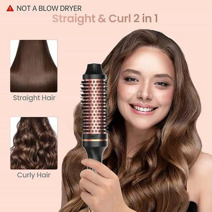 10   Hair Curler Ceramic Curling Iron Anti Scald Double PTC For Women Hot Brush Travel Fast Heating Heated Brush Thermal Brush