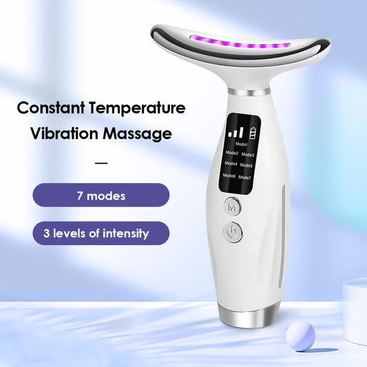 7-Color LED Photon Skin Tightening Neck & Face Massager