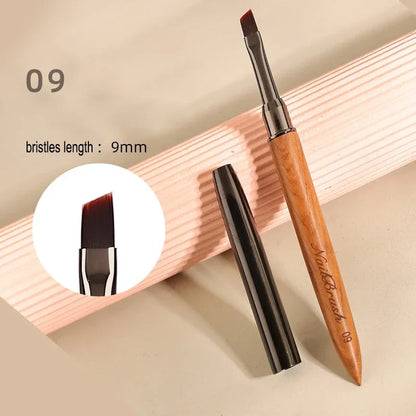 Nail Art Brush Sandalwood Lines Drawing Painting Phototherapy Gradient Sweeping Specific Pen UV Gel Liner Brush Manicure Tools
