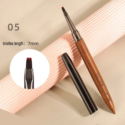 Nail Art Brush Sandalwood Lines Drawing Painting Phototherapy Gradient Sweeping Specific Pen UV Gel Liner Brush Manicure Tools