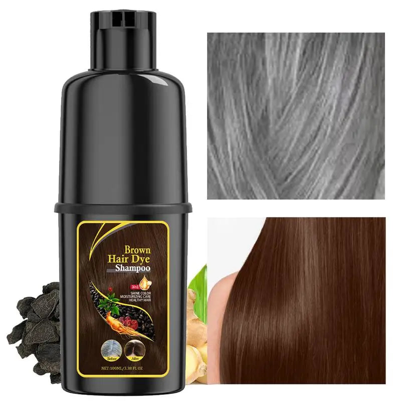 Hair Color Shampoo Black Hair Dye Covering White Hair Shampoo Hair Dye Shampoo Darkening Hair Shampoo Wine Red, Brown, Silver