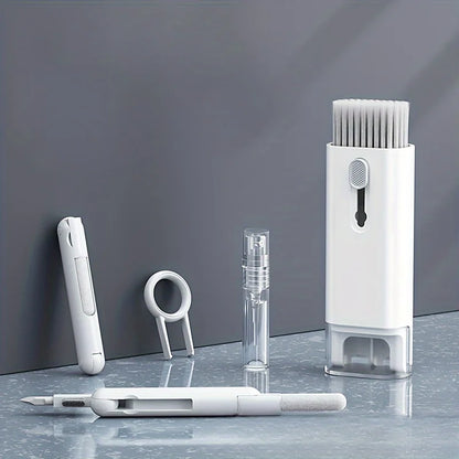 7-in-1 Portable Cleaning Kit: Keyboard, Earphone, Screen, Mini Brushes, Crevice Tool. Travel Gadget | Back to School Essentials
