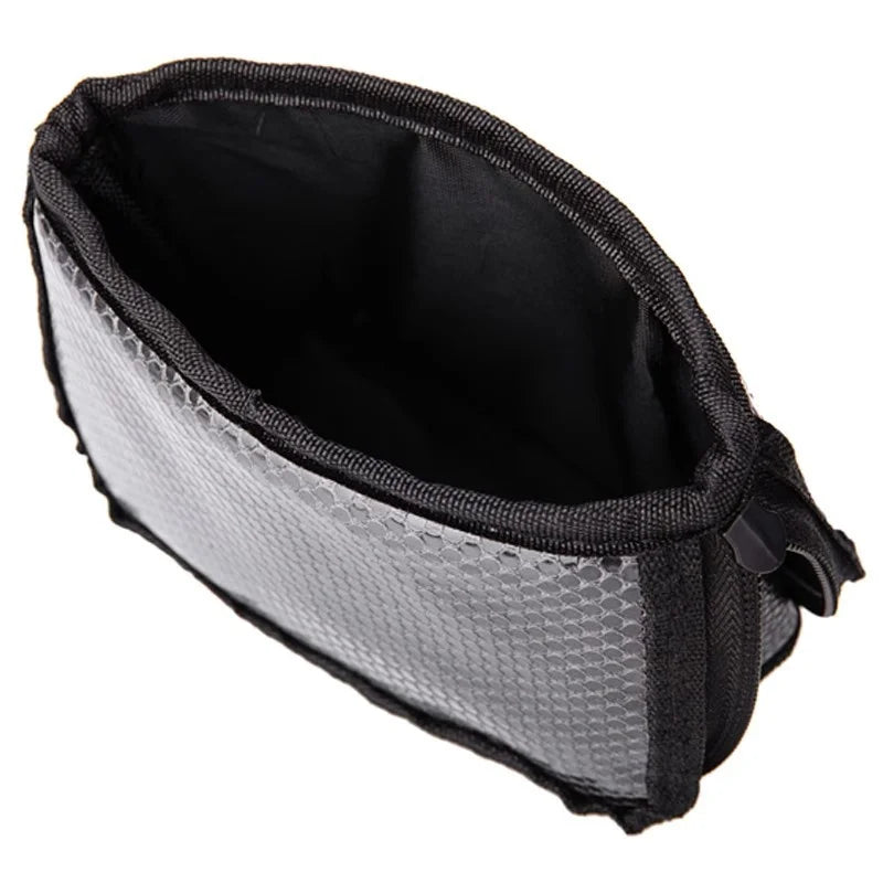 Makeup Brush Case Makeup Tools Holder Stand Cosmetic Bag Net Zipper Makeup Bag Stand-up Foldable Cosmetic Tool Bags Toiletry Bag