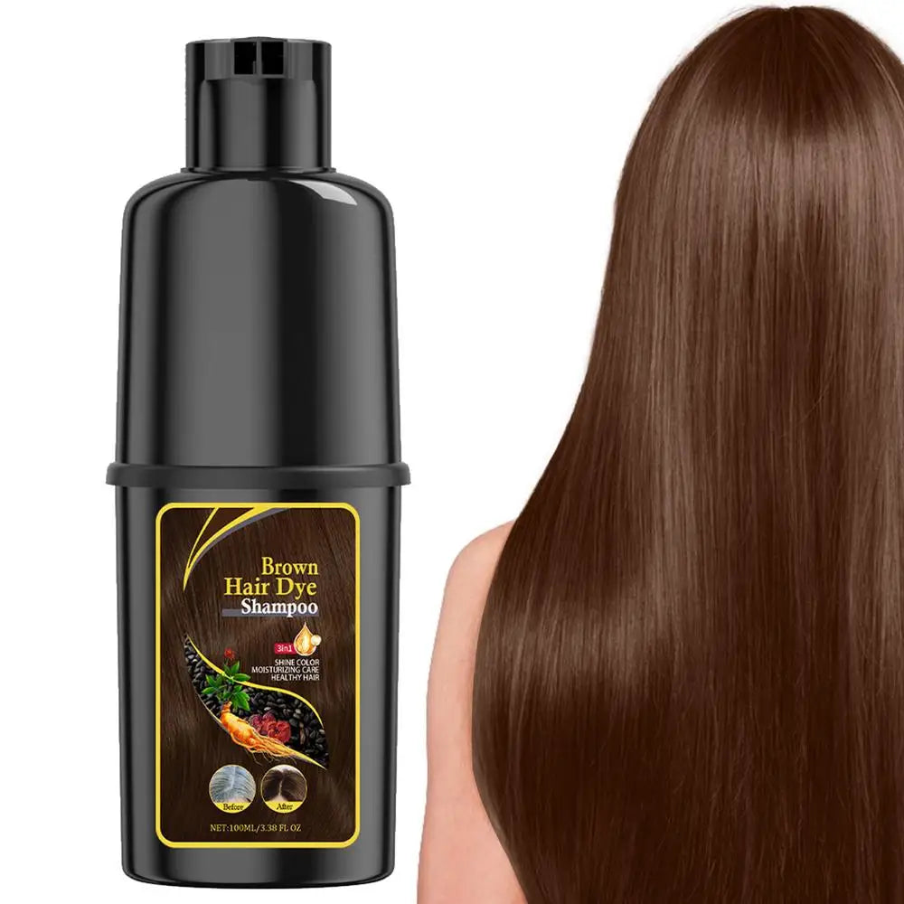 Hair Color Shampoo Black Hair Dye Covering White Hair Shampoo Hair Dye Shampoo Darkening Hair Shampoo Wine Red, Brown, Silver
