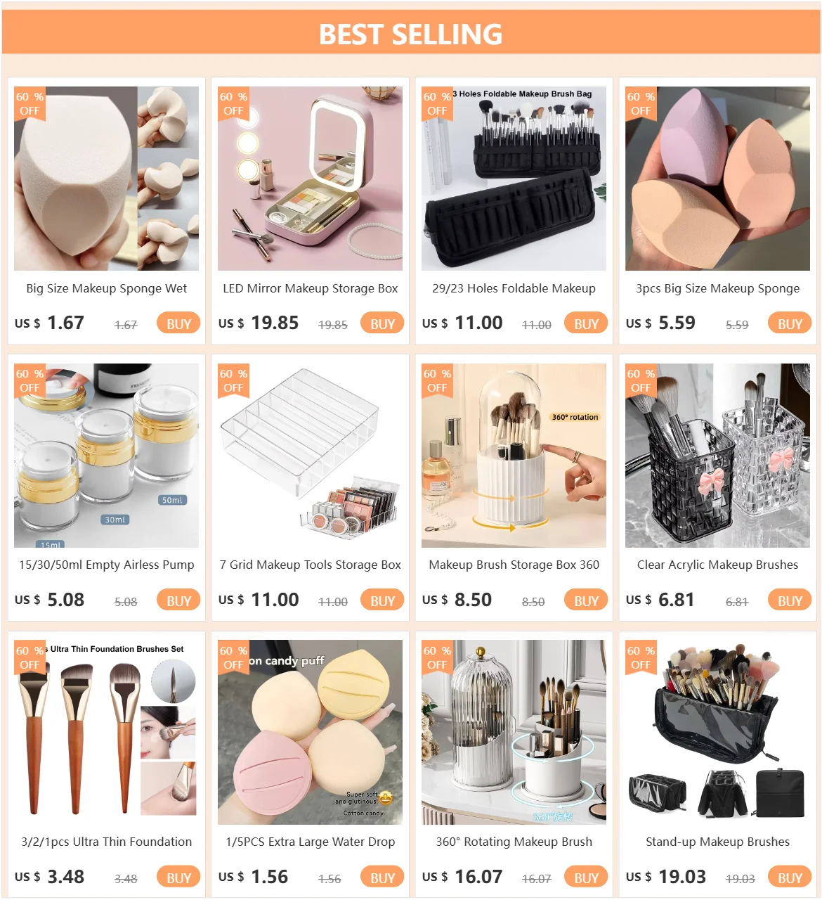 Makeup Brush Case Makeup Tools Holder Stand Cosmetic Bag Net Zipper Makeup Bag Stand-up Foldable Cosmetic Tool Bags Toiletry Bag