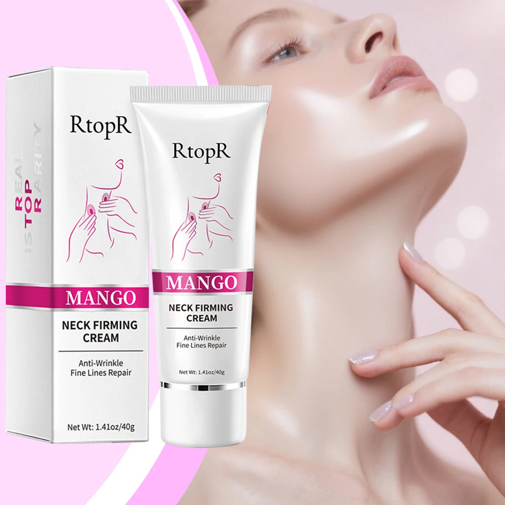 Mango Neck Firming Cream 40g, Skin Smoothing & Texture Improvement Neck Care, Nourishing Treatment for Neck Area