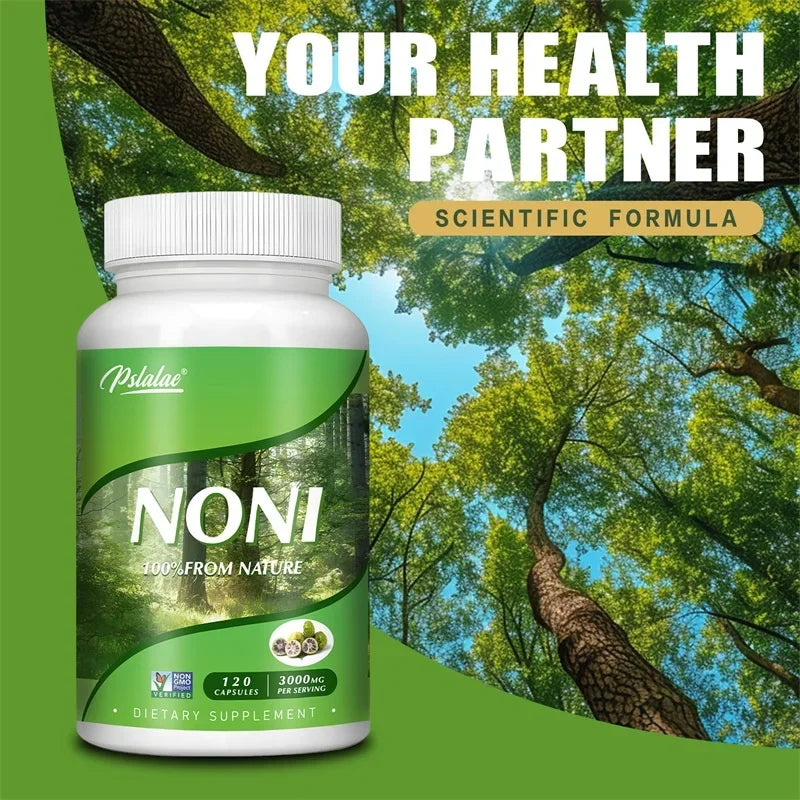 Noni Fruit Capsules - Supports Intestinal Health, Digestion, Skin Health, Immunity, Antioxidant