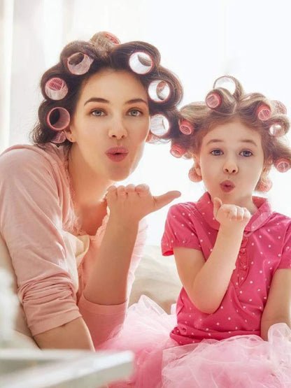 Self-Grip Hair Rollers Heatless Hair Curlers No Heat Hair Bang Volume Self-adhesive Hook &amp Loop DIY Styling Tool Random Color