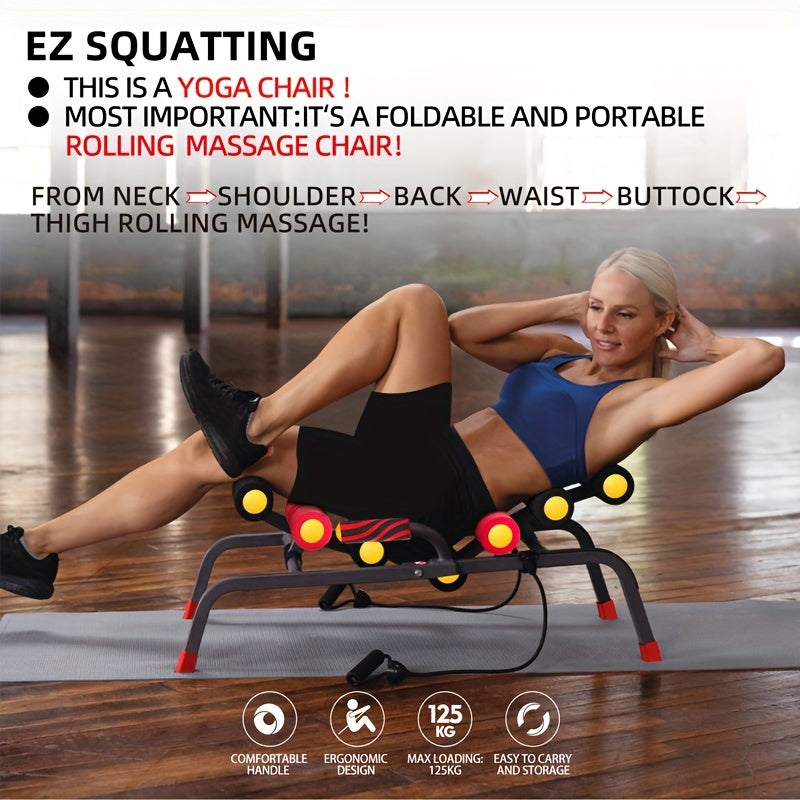 1pc Full-Body Fitness Workout Machine: Abdominal Trainer, Back Stretcher, Squat Trainer, Sit-up Exercise Trainer, Push-up Board for Core Strength and Muscle Building