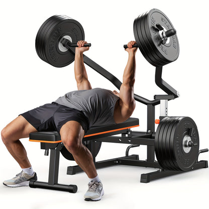 Ultimate 4-in-1 Compact Home Gym - Adjustable Bench & Converging Arms for Efficient AB Workouts, Shoulder Training, and Total Body Fitness - 1250lbs Capacity, Perfect Gift for Fitness Enthusiasts