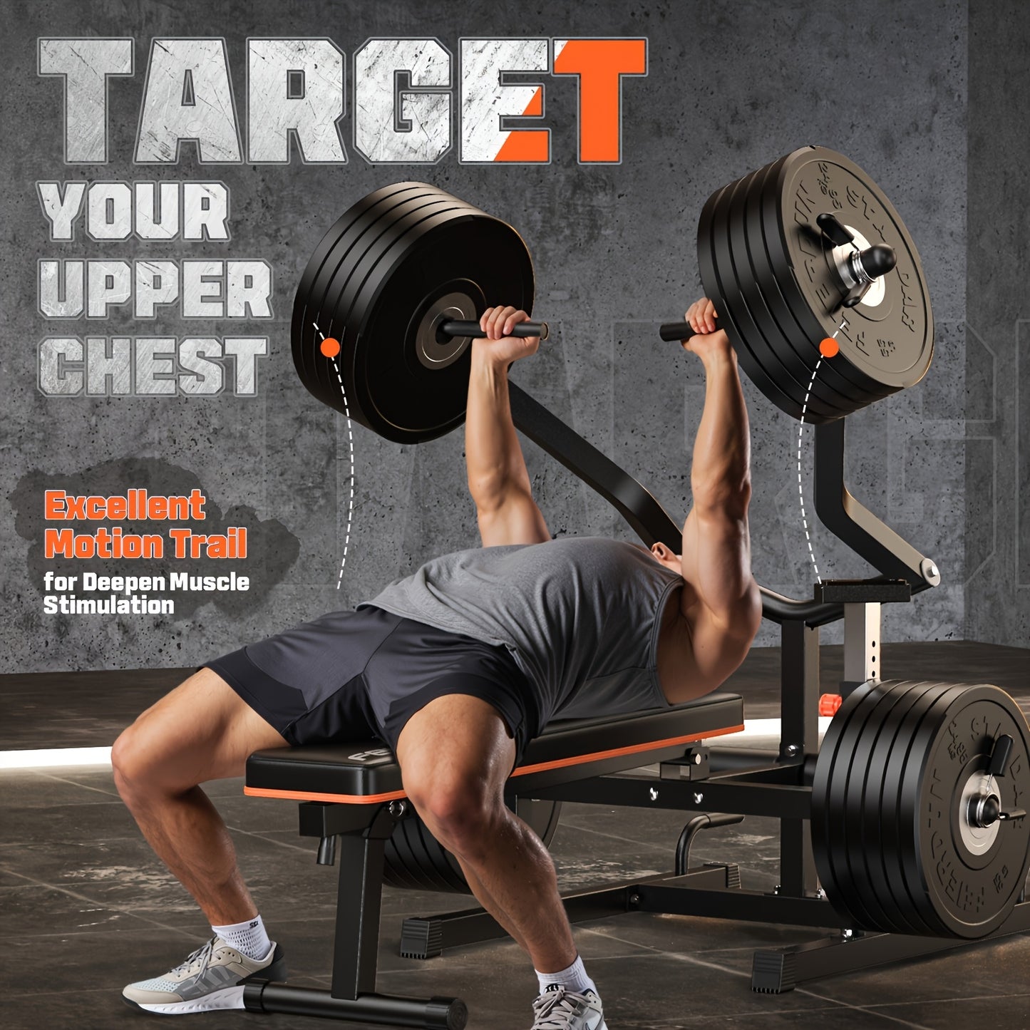 Ultimate 4-in-1 Compact Home Gym - Adjustable Bench & Converging Arms for Efficient AB Workouts, Shoulder Training, and Total Body Fitness - 1250lbs Capacity, Perfect Gift for Fitness Enthusiasts