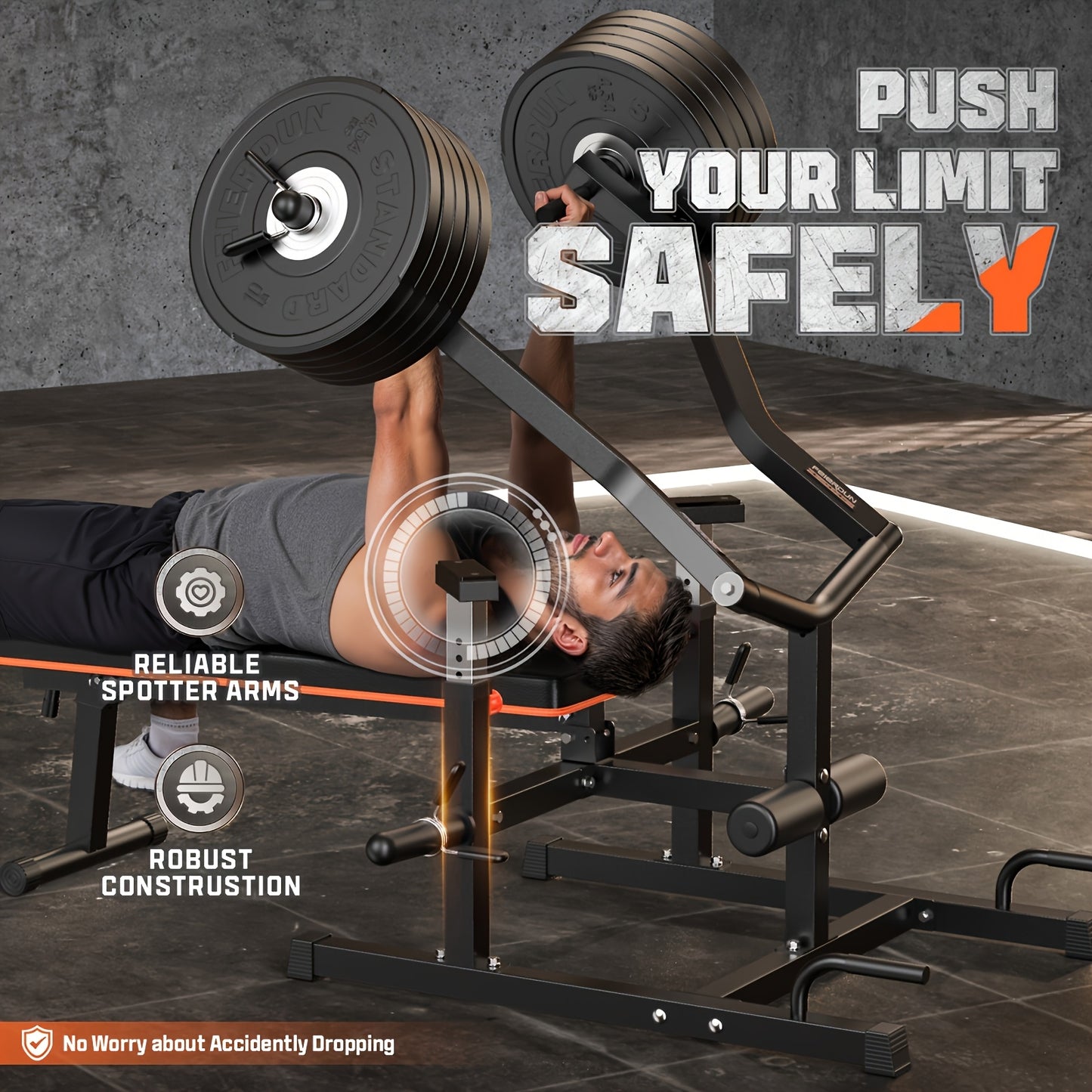 Ultimate 4-in-1 Compact Home Gym - Adjustable Bench & Converging Arms for Efficient AB Workouts, Shoulder Training, and Total Body Fitness - 1250lbs Capacity, Perfect Gift for Fitness Enthusiasts