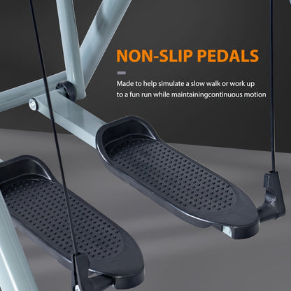 SogesPower Air Walk Trainer Elliptical Machine Glider, Elliptical Exercise Machine With Monitor For Home Gym, Low-Impact Design Elliptical Machine For Full Body Fitness Workout, 330LBS Weight Capacity