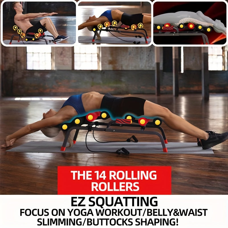 1pc Full-Body Fitness Workout Machine: Abdominal Trainer, Back Stretcher, Squat Trainer, Sit-up Exercise Trainer, Push-up Board for Core Strength and Muscle Building