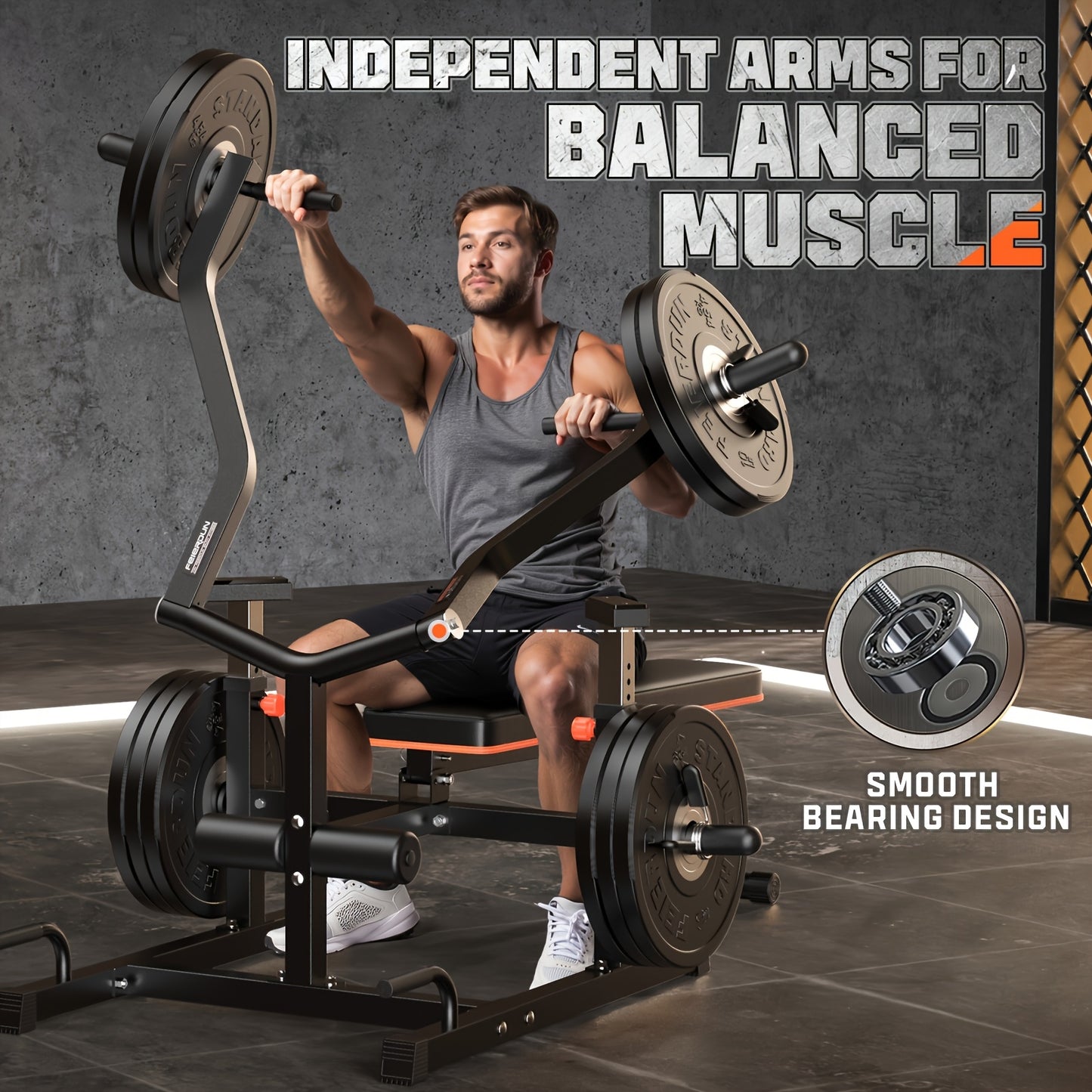 Ultimate 4-in-1 Compact Home Gym - Adjustable Bench & Converging Arms for Efficient AB Workouts, Shoulder Training, and Total Body Fitness - 1250lbs Capacity, Perfect Gift for Fitness Enthusiasts